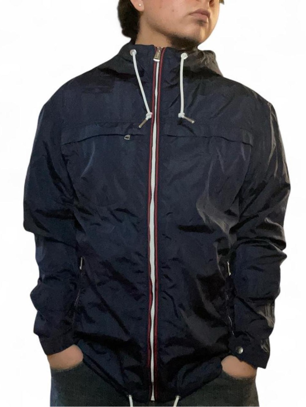 Polo Ralph Lauren‎ Navy Blue Packable Hooded Windbreaker Jacket